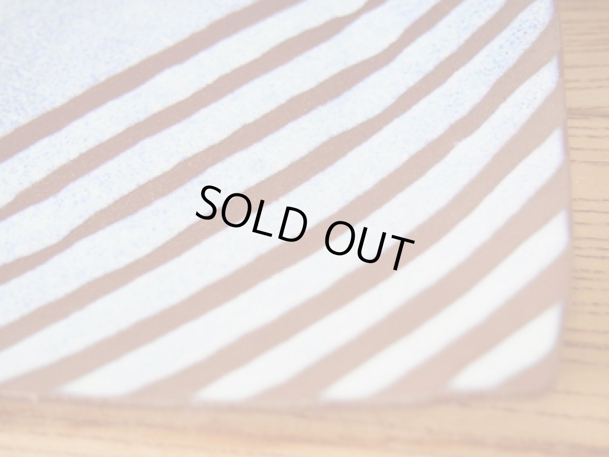 画像2: 甲和土青釉　角皿1【甲和焼　芝窯】 (2)