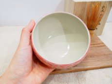 画像3: 七宝つなぎ紋　抹茶茶碗　（赤）　【nicorico】 (3)