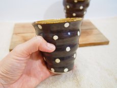 画像3: チョコレート色のドット　naminami cup　【nicorico】 (3)