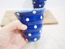 画像3: 瑠璃色のドット　naminami cup　【nicorico】 (3)