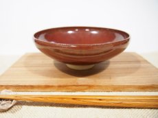 画像3: 柿釉　鉢　(小）　【甲和焼芝窯】 (3)