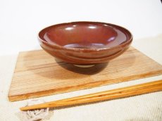 画像1: 柿釉　鉢　(小）　【甲和焼芝窯】 (1)