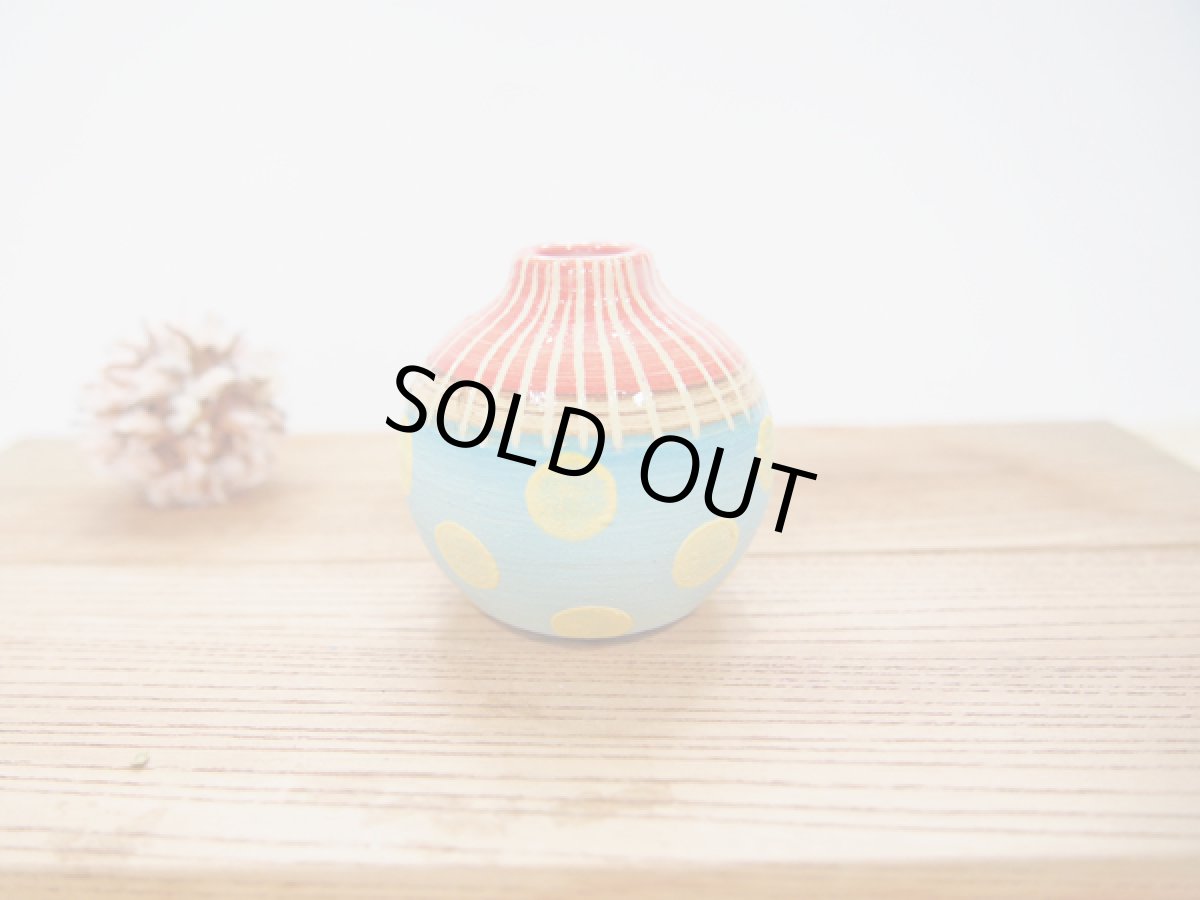 画像4: カラフルドット　ちびっこ花器1【nicorico】 (4)