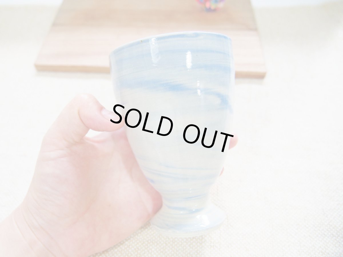 画像5: 練上マーブル　ビアマグ1　【甲和焼　芝窯】 (5)