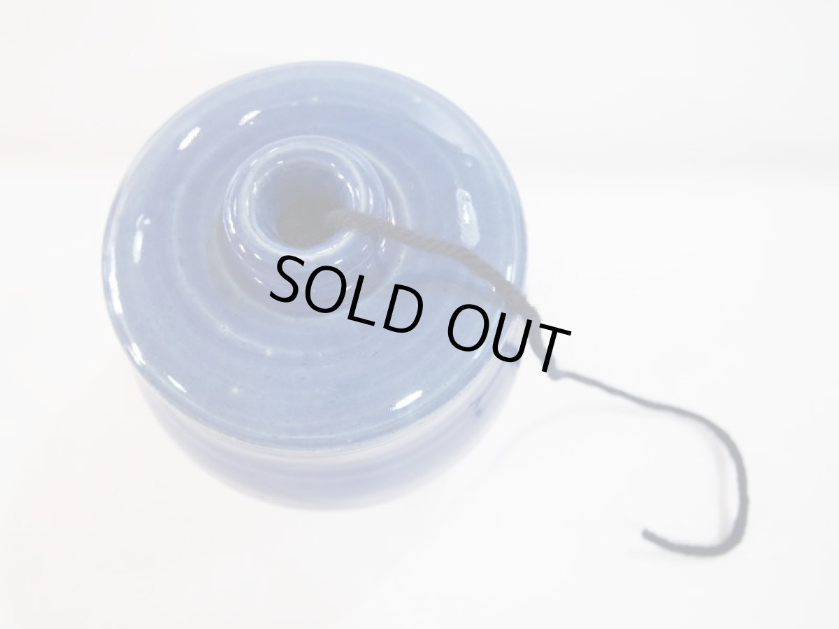 画像5: 【編み物用】ヤーンボウル（毛糸ボウル）瑠璃　【甲和焼　芝窯】 (5)