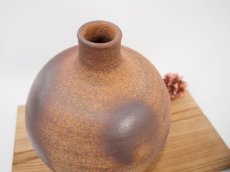 画像2: 甲和土貝跡焼〆　花瓶【甲和焼　芝窯】 (2)