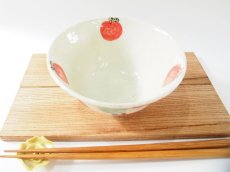 画像2: りんごドット　ごはん茶碗（赤×青りんご）２　【nicorico】 (2)