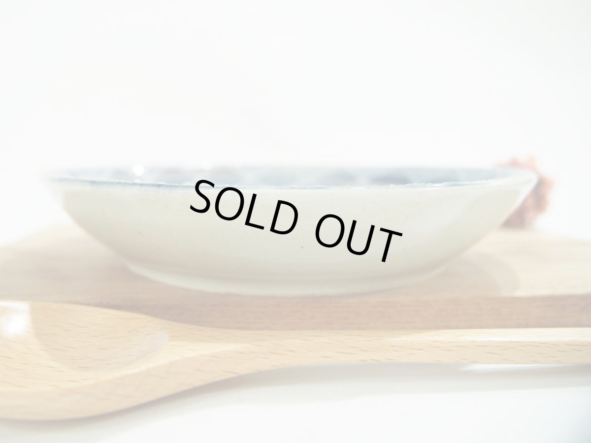 画像3: イッチン花紋マーブル　中皿（青）　【nicorico】 (3)