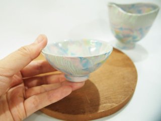 練込花文 片口 【甲和焼 芝窯】酒器・徳利・ぐい呑み陶器,食器