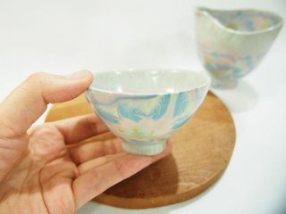 練込花文 片口 【甲和焼 芝窯】酒器・徳利・ぐい呑み陶器,食器