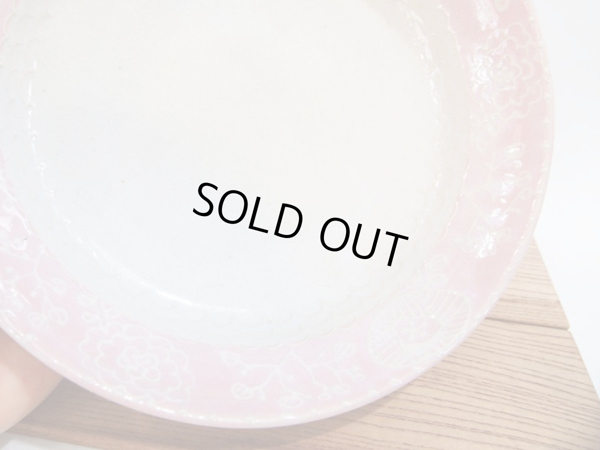 画像5: イッチンcute flower　リム中深皿(カレー皿・パスタ皿)（ピンク）　【nicorico】 (5)