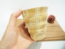 画像4: イッチンcute flower　naminami cup（甲和土）【nicorico】 (4)