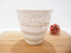 画像1: 紋花彩泥掻落　naminami cup（薄紫・大きめ）　【nicorico】 (1)