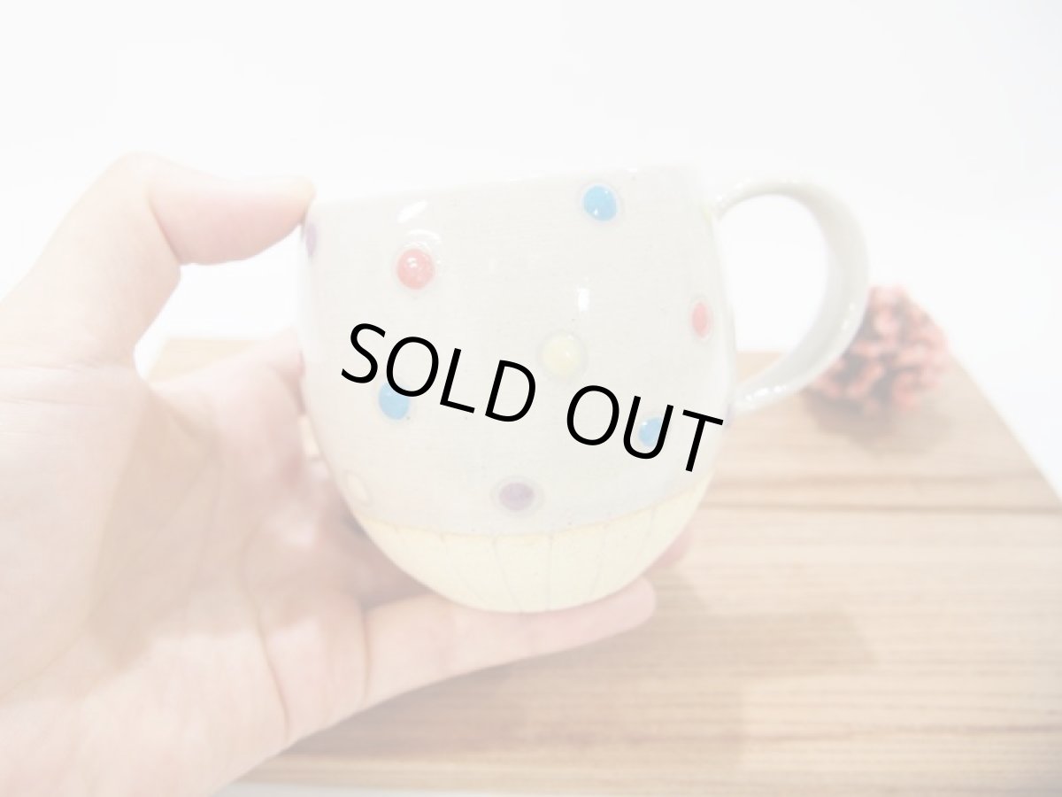 画像4: ハーフ＆マルチドット　マグカップ（丸・レモンイエロー）【nicorico】 (4)