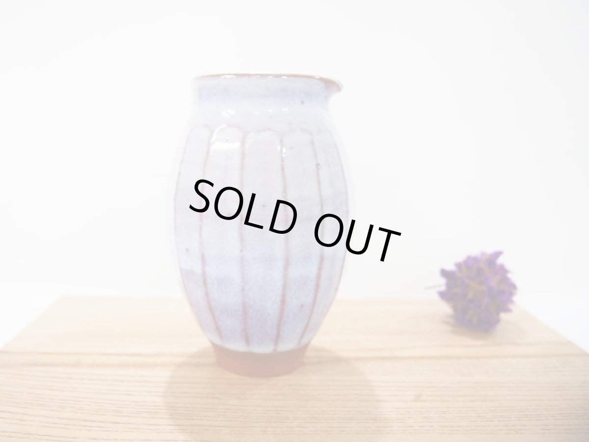 画像4: 甲和土青釉　片口 (面取り）【甲和焼　芝窯】 (4)