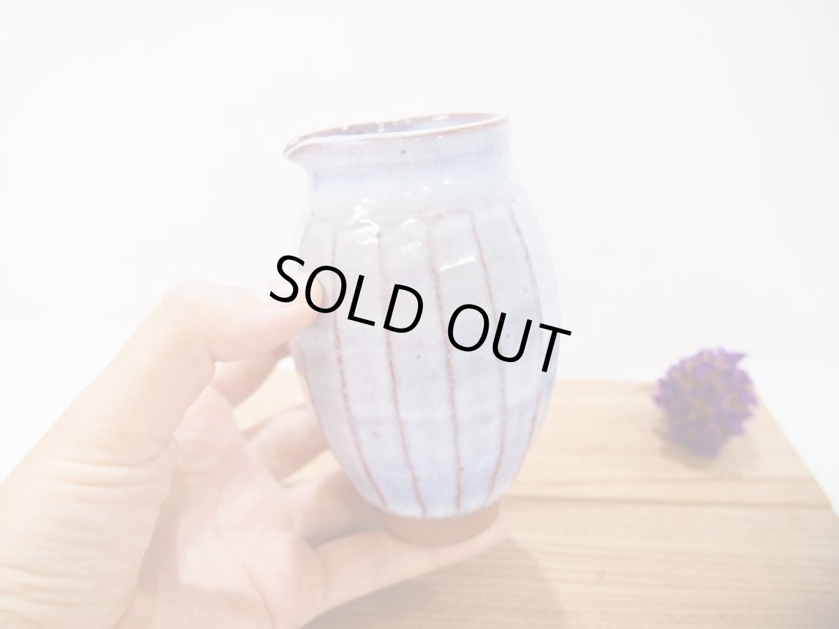 画像5: 甲和土青釉　片口 (面取り）【甲和焼　芝窯】 (5)