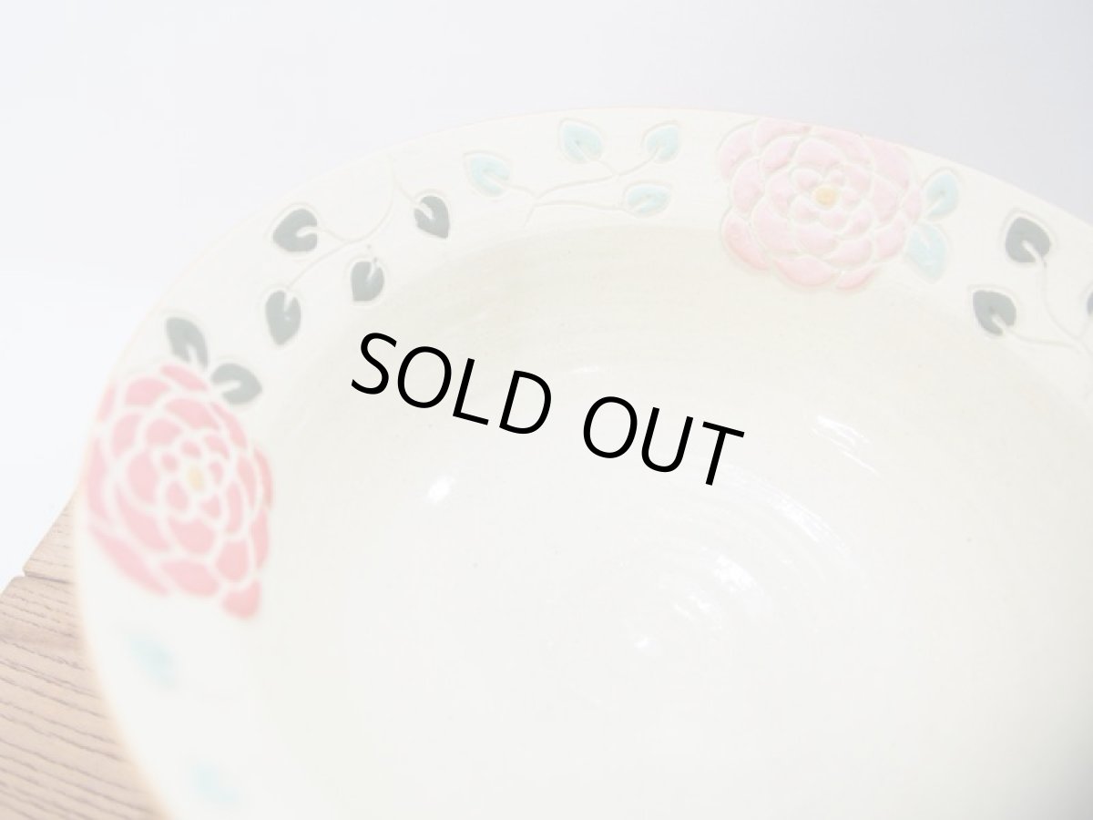 画像4: 紋花彩泥焼〆　中鉢・小どんぶり　(焼〆/花３色）　【nicorico】 (4)