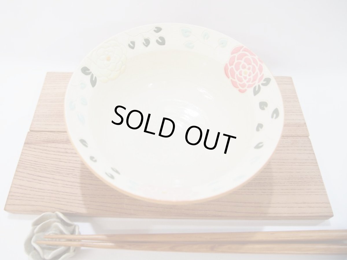 画像3: 紋花彩泥焼〆　中鉢・小どんぶり　(焼〆/花３色）　【nicorico】 (3)