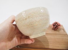 画像3: 紋花彩泥掻落　ごはん茶碗（マーブル/ピンク系）　【nicorico】 (3)