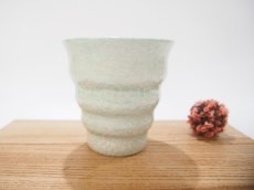 画像4: 紋花彩泥掻落　naminami cup（若草）　【nicorico】 (4)