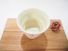 画像2: 紋花彩泥掻落ドット　naminami cup（ピンク×紫）　【nicorico】 (2)