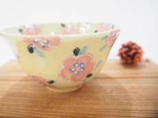 画像5: イッチン花紋　ごはん茶碗 （イエロー)【nicorico】 (5)