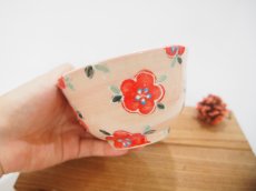 画像3: イッチン花紋　ごはん茶碗 （ピンク)【nicorico】 (3)