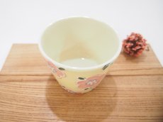 画像2: イッチン花紋　そば猪口・カップ （イエロー)【nicorico】 (2)