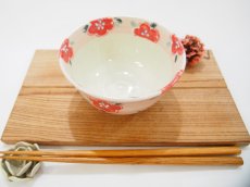 画像2: イッチン花紋　ごはん茶碗 （ピンク)【nicorico】 (2)