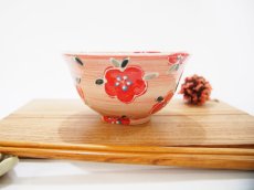 画像3: イッチン花紋　ごはん茶碗 （赤)【nicorico】 (3)