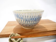 画像3: 練上マーブル縦鎬　ごはん茶碗　2【甲和焼　芝窯】 (3)