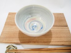 画像2: 練上マーブル斜鎬　ごはん茶碗　4【甲和焼　芝窯】 (2)