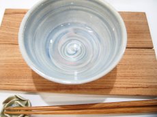 画像4: 練上マーブル斜鎬　ごはん茶碗　3【甲和焼　芝窯】 (4)