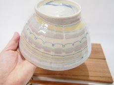 画像7: 練上マーブル縦鎬　どんぶり・深鉢【甲和焼　芝窯】 (7)