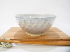 画像1: 練上マーブル斜鎬　どんぶり・中鉢【甲和焼　芝窯】 (1)