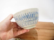 画像6: 練上マーブル縦鎬　ごはん茶碗　2【甲和焼　芝窯】 (6)
