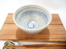 画像2: 練上マーブル縦鎬　ごはん茶碗　2【甲和焼　芝窯】 (2)