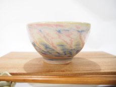 画像5: 練上マーブル斜鎬　ごはん茶碗　4【甲和焼　芝窯】 (5)