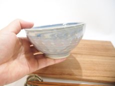 画像3: 練上マーブル斜鎬　ごはん茶碗　1【甲和焼　芝窯】 (3)