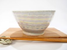 画像6: 練上マーブル縦鎬　どんぶり・深鉢【甲和焼　芝窯】 (6)