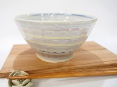 画像3: 練上マーブル縦鎬　どんぶり・深鉢【甲和焼　芝窯】 (3)