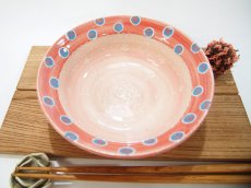 画像2: 紋花彩泥掻落ドット　イッチン鉢（赤）　【nicorico】 (2)