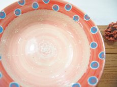 画像5: 紋花彩泥掻落ドット　イッチン鉢（赤）　【nicorico】 (5)