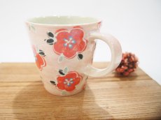 画像3: イッチン花紋　マグカップ （大）（薄ピンク)【nicorico】 (3)