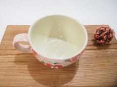 画像2: イッチン花紋　マグカップ （小）（丸・ピンク)【nicorico】 (2)
