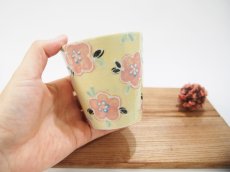 画像3: イッチン花紋　フリーカップ （イエロー)【nicorico】 (3)